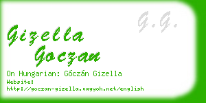 gizella goczan business card